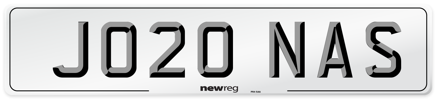 JO20 NAS Number Plate from New Reg